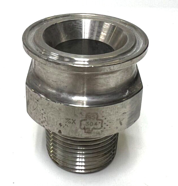 ANDRON STAINLESS MALE 1″ NPT ADAPTER TO CLAMP OAL 2-3/8″ STAINLESS STEEL 304
