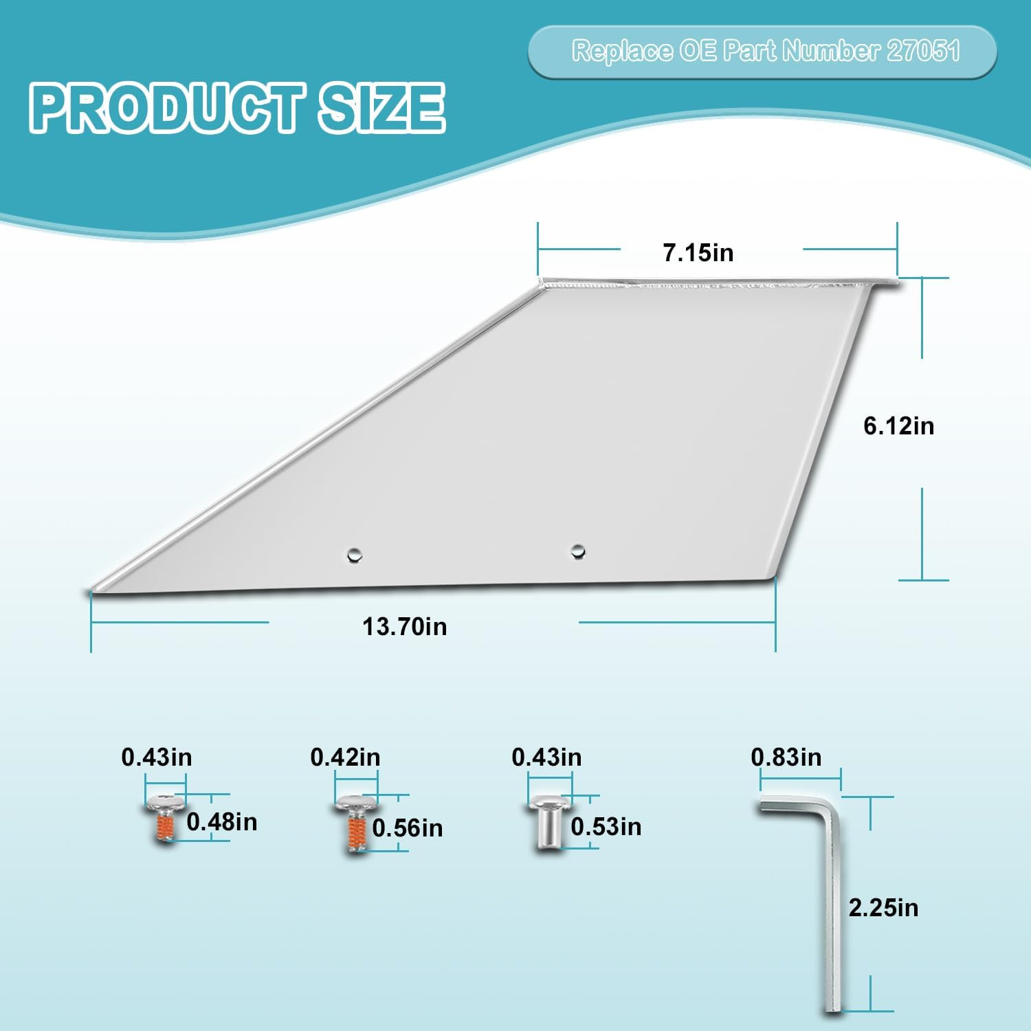 27051 Skeg Guard Skeg Protector Stainless Steel Kit Fits for Mercury Mercruiser