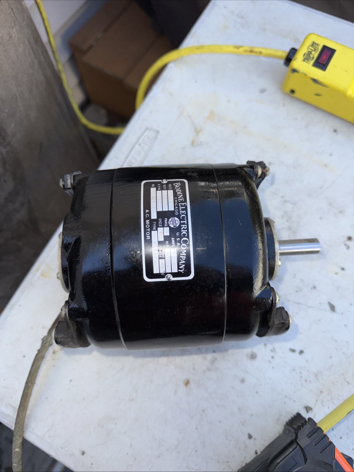 BODINE ELECTRIC COMPANY Motor, Type NSY-54 115AC 1/12HP 1800 RPM/2.8 Amp USA