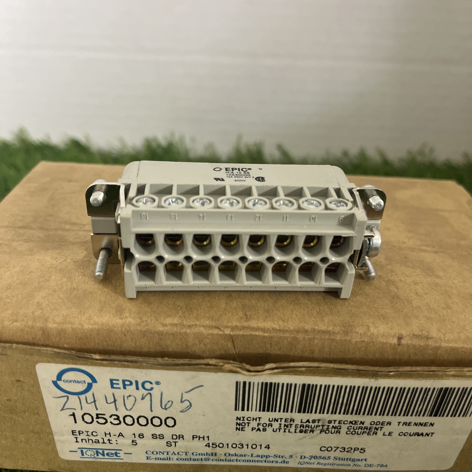 Lapp Epic 1053000 / 10.5410 16-Pin Female Insert Socket (YE252) lot Of 5