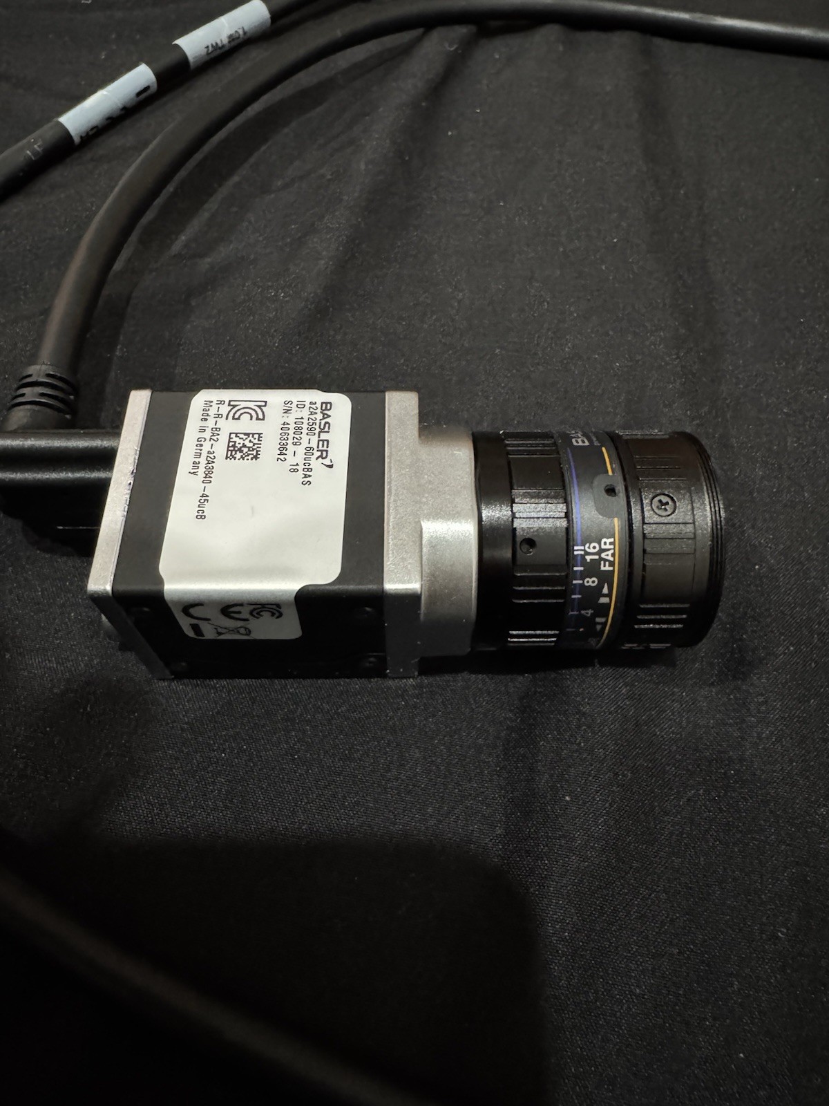 Basler a2A2590-60ucBAS + C125-0618-5M F1.8 f6mm Lens