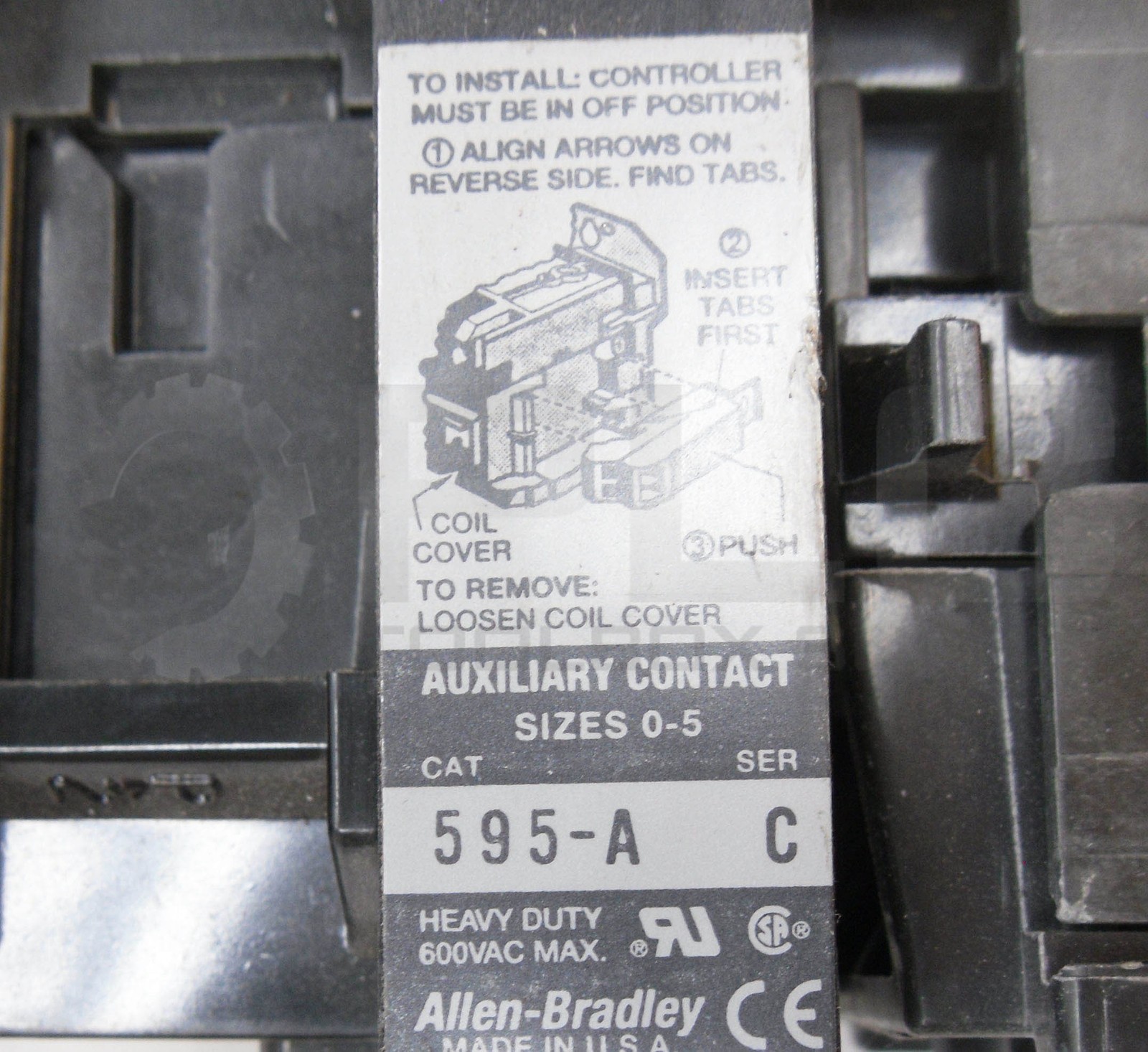 ALLEN BRADLEY 509-B0D /B STARTER W/ CB236 COIL W/ 42185-800-01 W/ 595-A /C