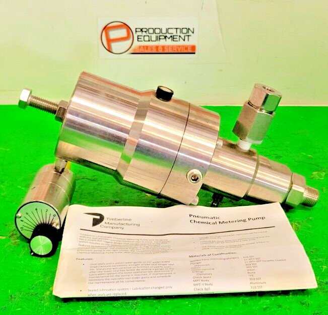 🟠TIMBERLINE PNEUMATIC CHEMICAL METERING PUMP PESSCO OFFERING 1 G061024-6-7 🗽
