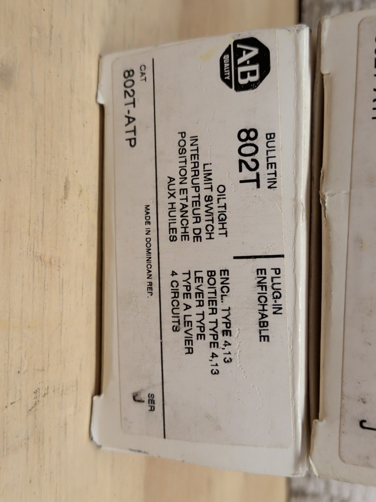 Allen Bradley 802T-ATP Oiltight Limit Switch Type 4/13 New In Box AB