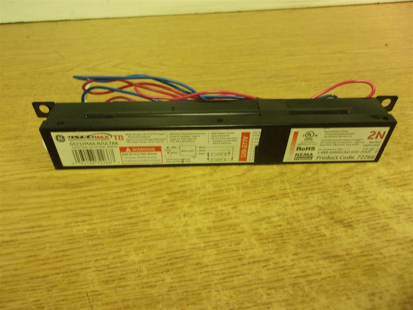 NEW GE UltraMax T8 Lamp Ballast GE232MAX-N/Ultra *FREE SHIPPING*