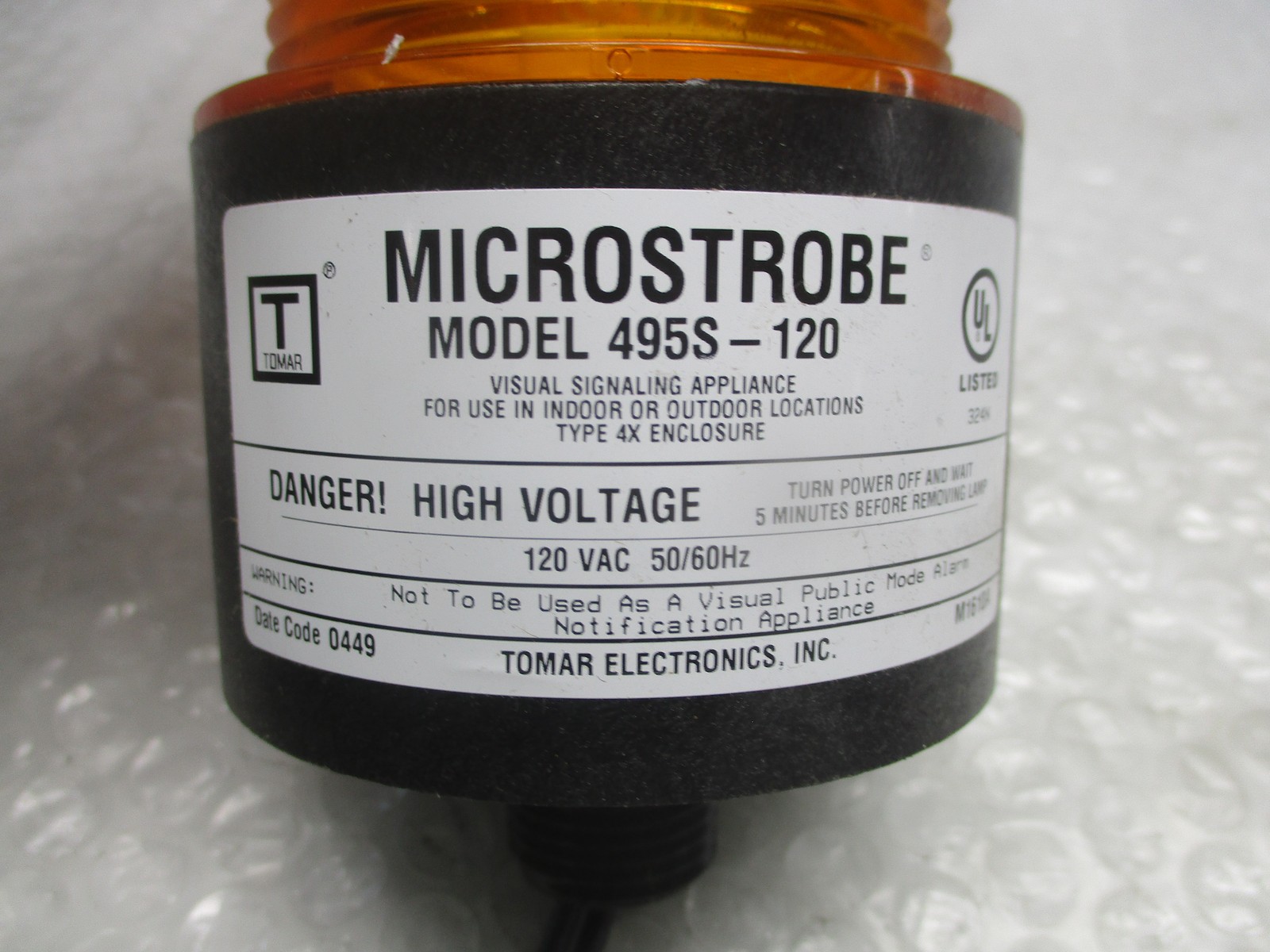 TOMAR ELECTRONICS 495S-120 MICROSTROBE AMBER NSNP