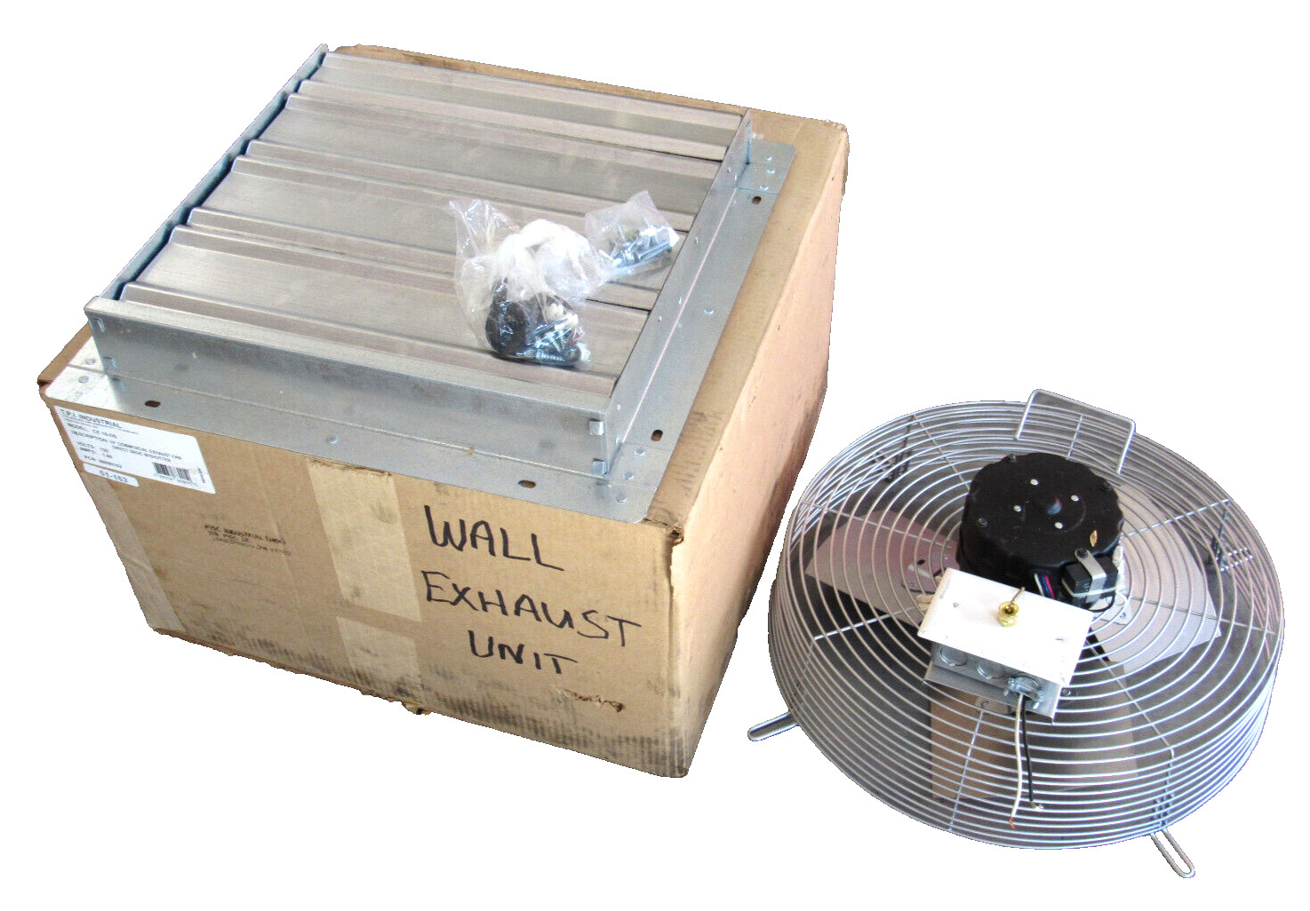 NEW TPI INDUSTRIAL CE16-DS DIRECT DRIVE SHUTTER MOUNTED EXHAUST FAN 16″ 120V