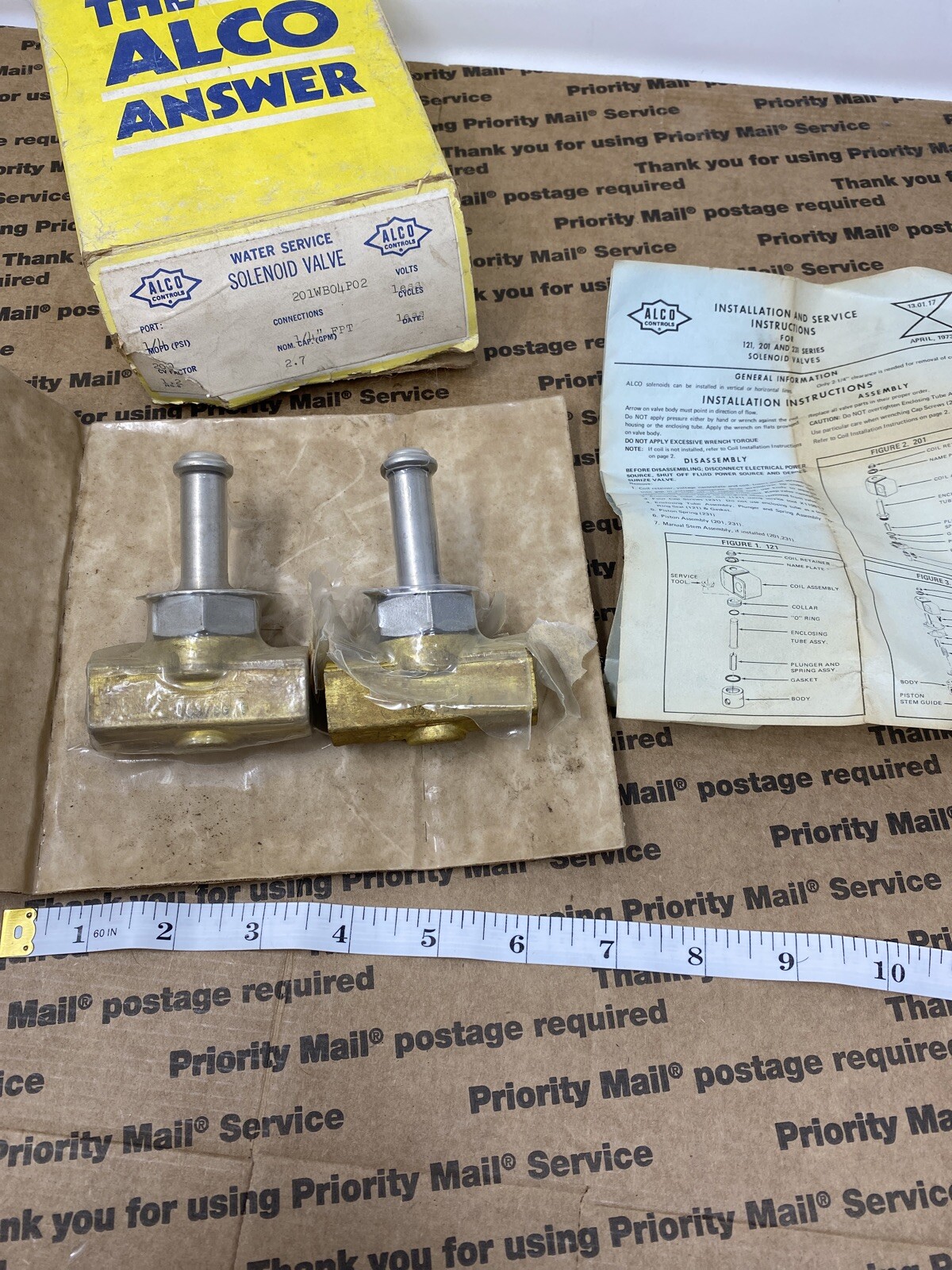 Vtg Alco 030540 Solenoid Valve Series 214CB 1/4B NOS 201WB04P02