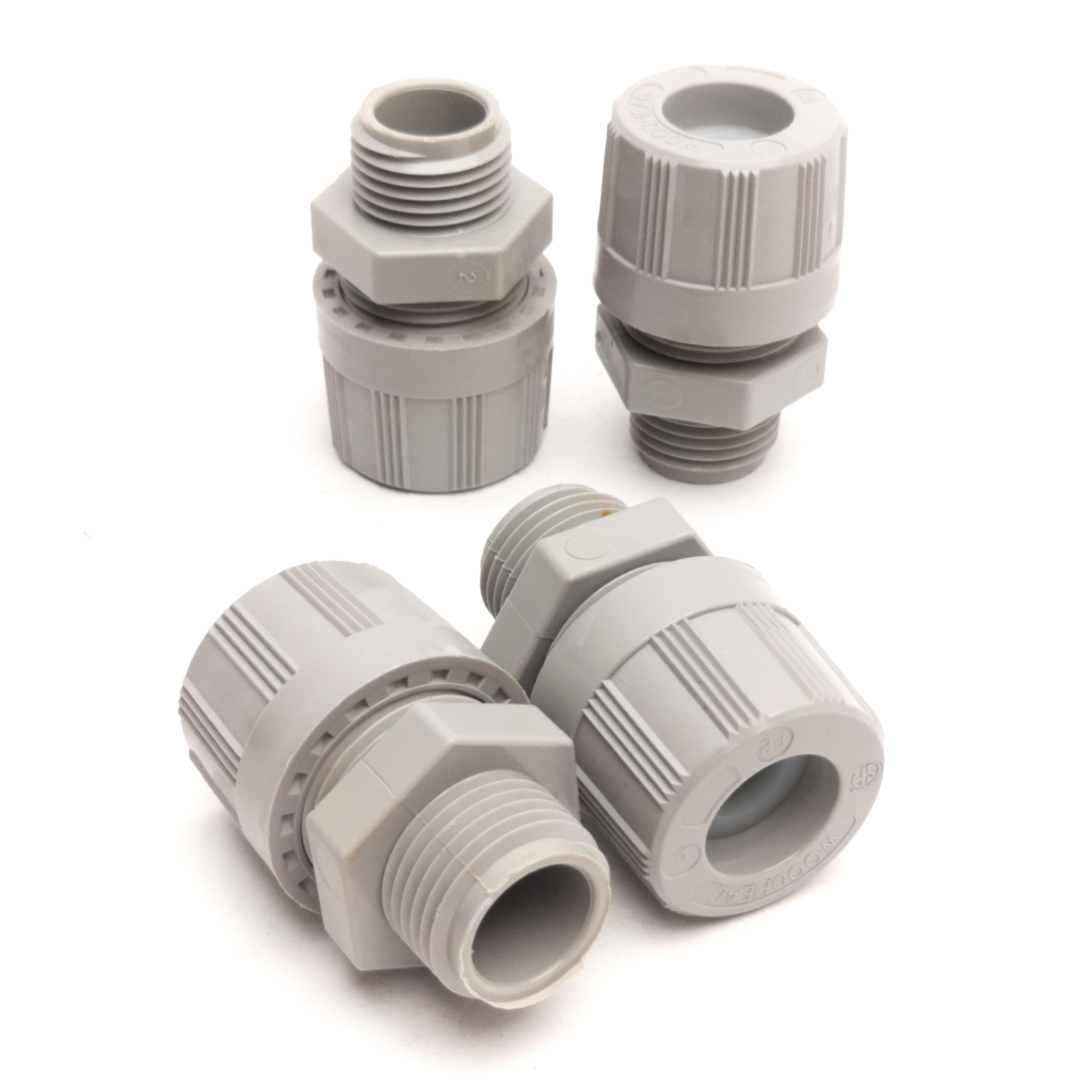 Lot of 4 Woodhead LP 1300980069 Liquid Tight Cable Grip 1/2in NPT, 0.375-0.437in