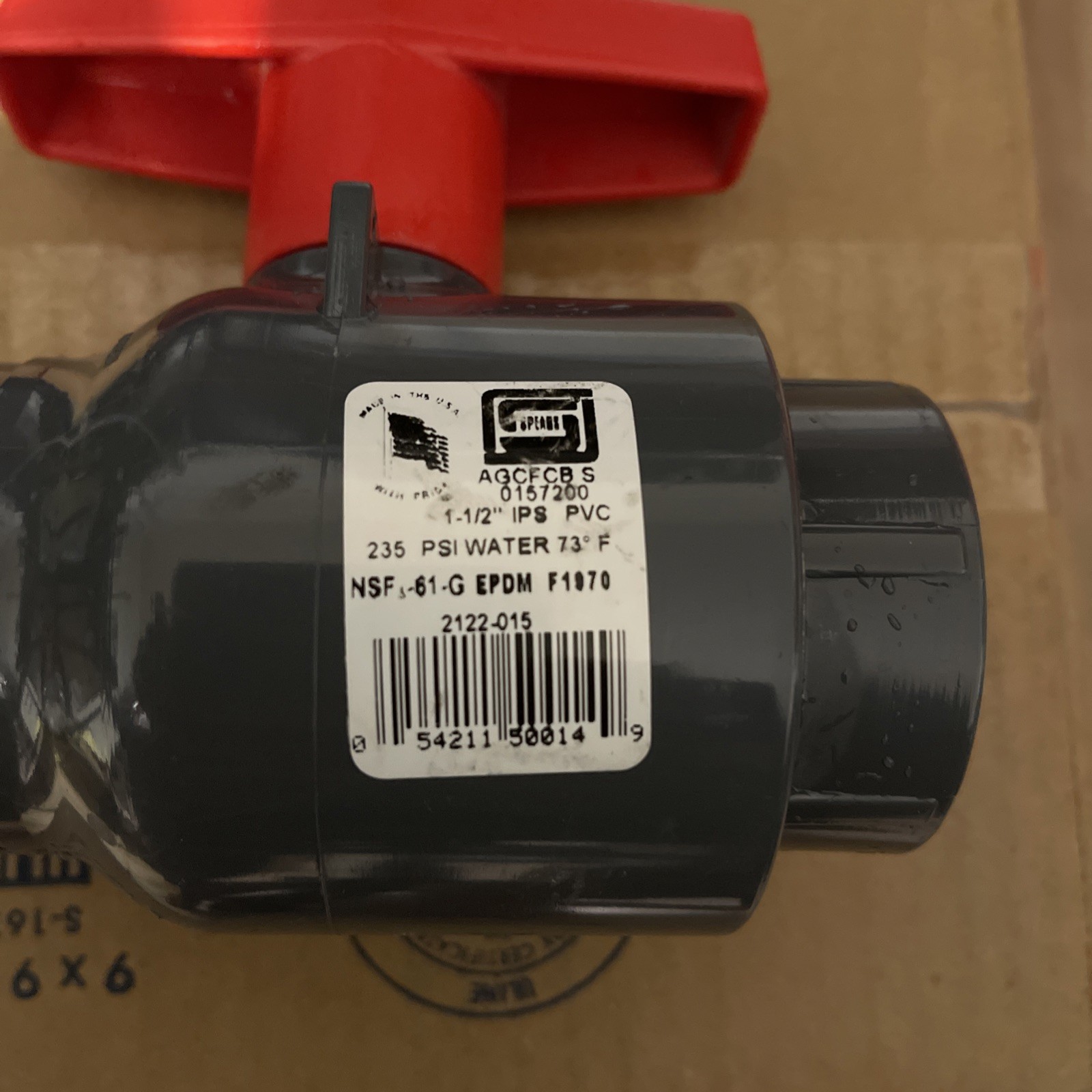 # 2122-015 Spears 1-1/2″ Compact PVC 2-Way Inline Ball Valve w/Socket Style Ends