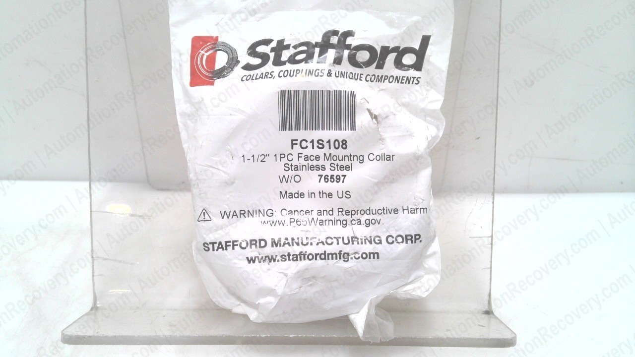 STAFFORD FC1S108, SOLUTION SHAFT COLLAR, NEW #349688