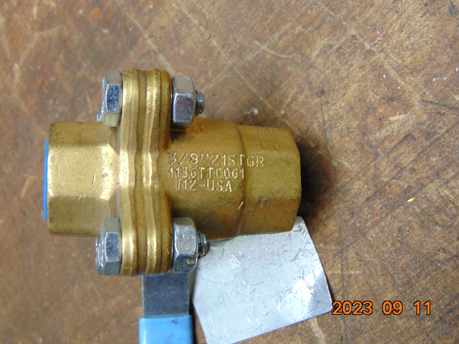Jamesbury 3/8″ 21STGR1136TTC061 Ball Valve 3/8 inch NPTF Threaded Brass Grounded