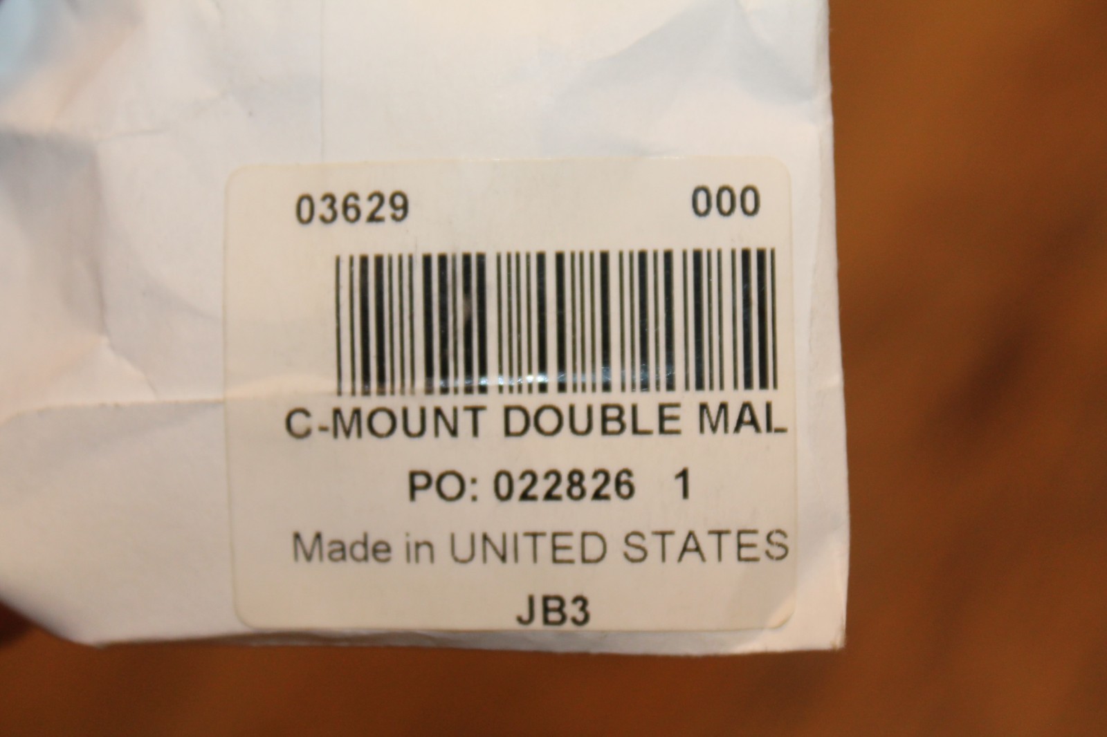 EDmund Optics C-Mount Double Male Thread Ring Stock #03-629