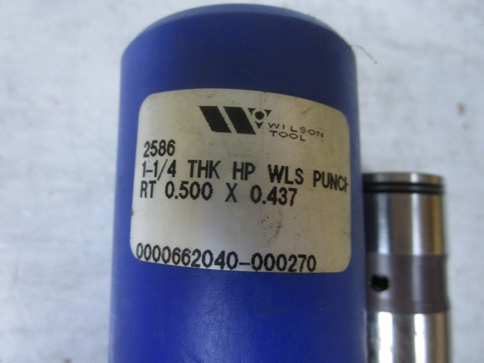 NEW WILSON TOOL 2586 1-1/4 THK HP WLS PUNCH RT 0.500 X 0.437