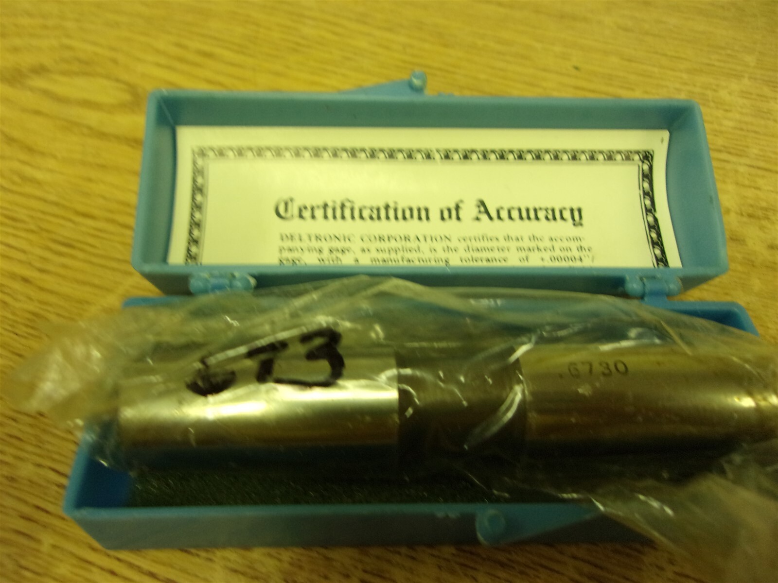 Deltronic Pin Plug Gage Gauge .6730 *FREE SHIPPING*