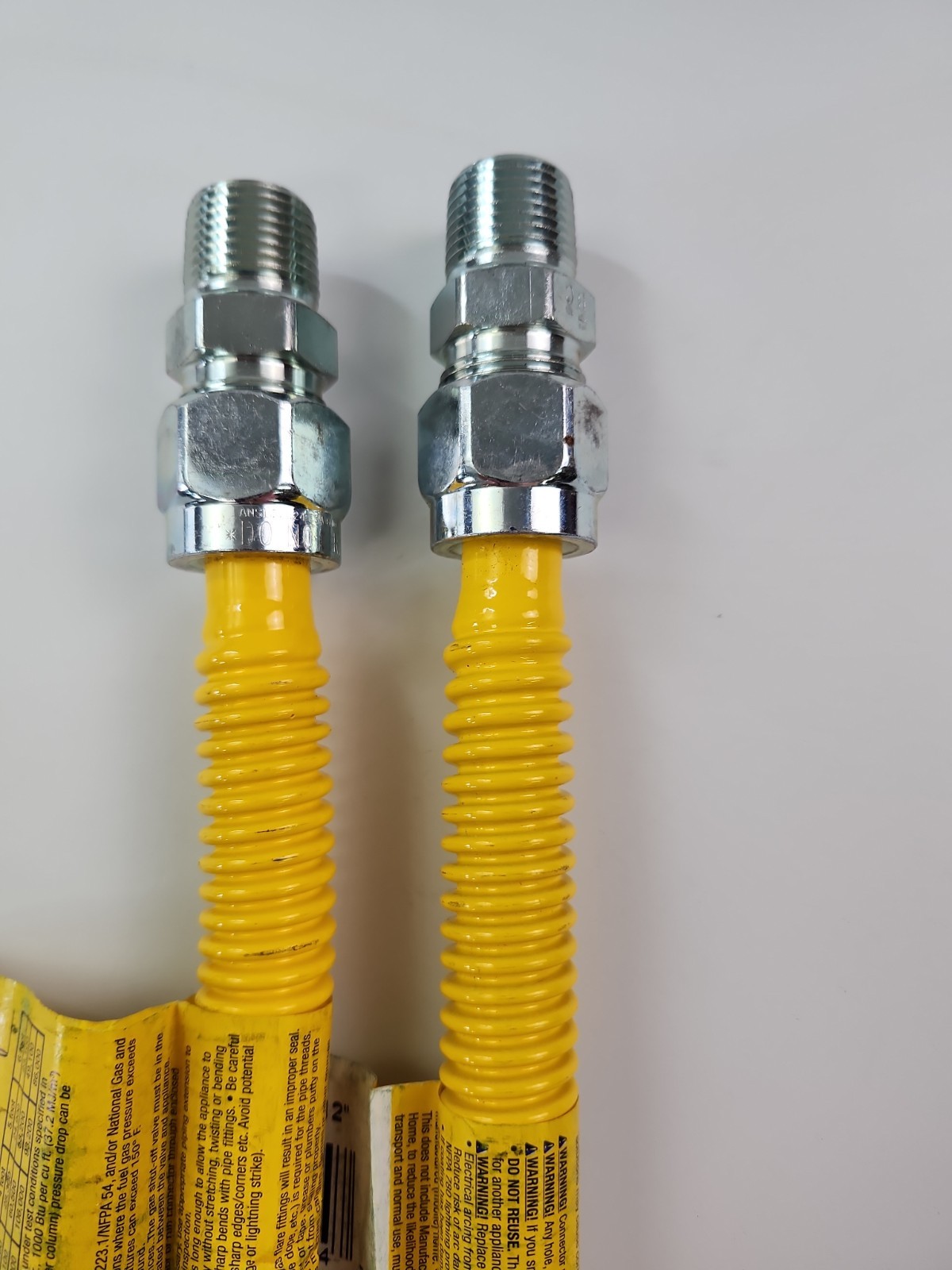 (QTY 2) BrassCraft CSSC44-12 SS Gas Connector, 1/2 MIP x 1/2 MIP X 12″