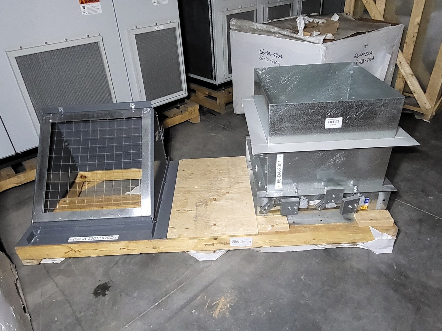 SURPLUS NEW GREENHECK HPR-12024X24 24″ x 24″ Backdraft Damper w/ Exhaust Hood &
