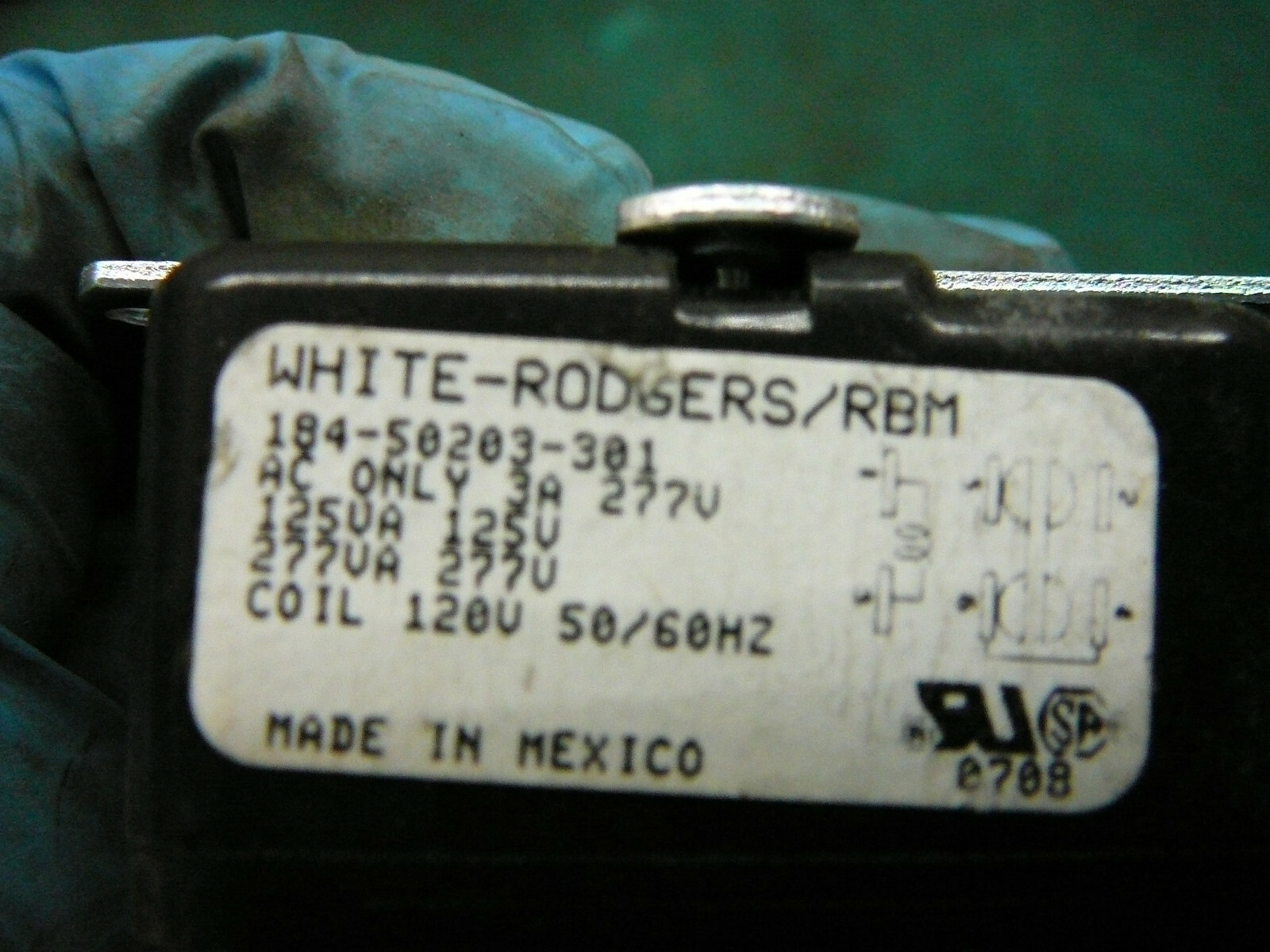 LOT OF 4 WHITE-RODGERS/RBM RELAYS 184-50203-301 AC ONLY 3A 277V 120V COIL