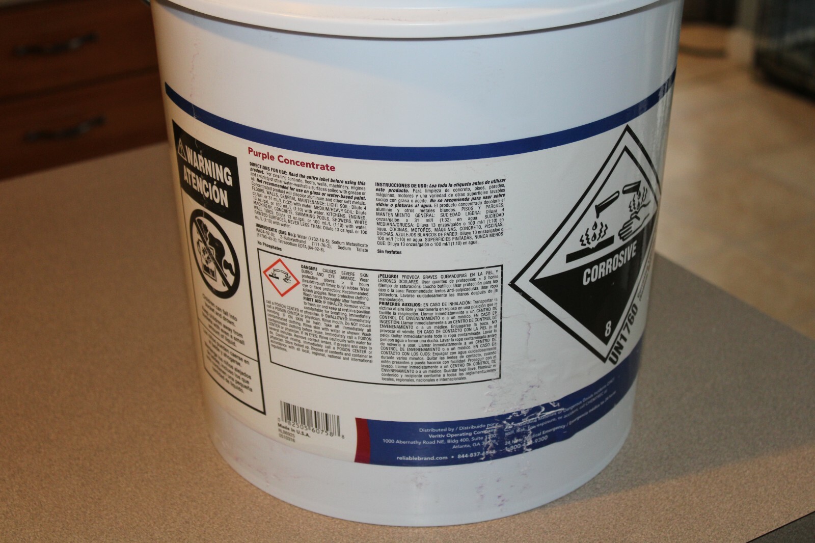 5 Gallons Reliable Brand V01423 Purple Concentrate Speed Degreaser