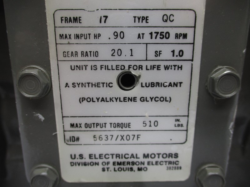 U.S. ELECTRICAL MOTORS 5637 NSMP