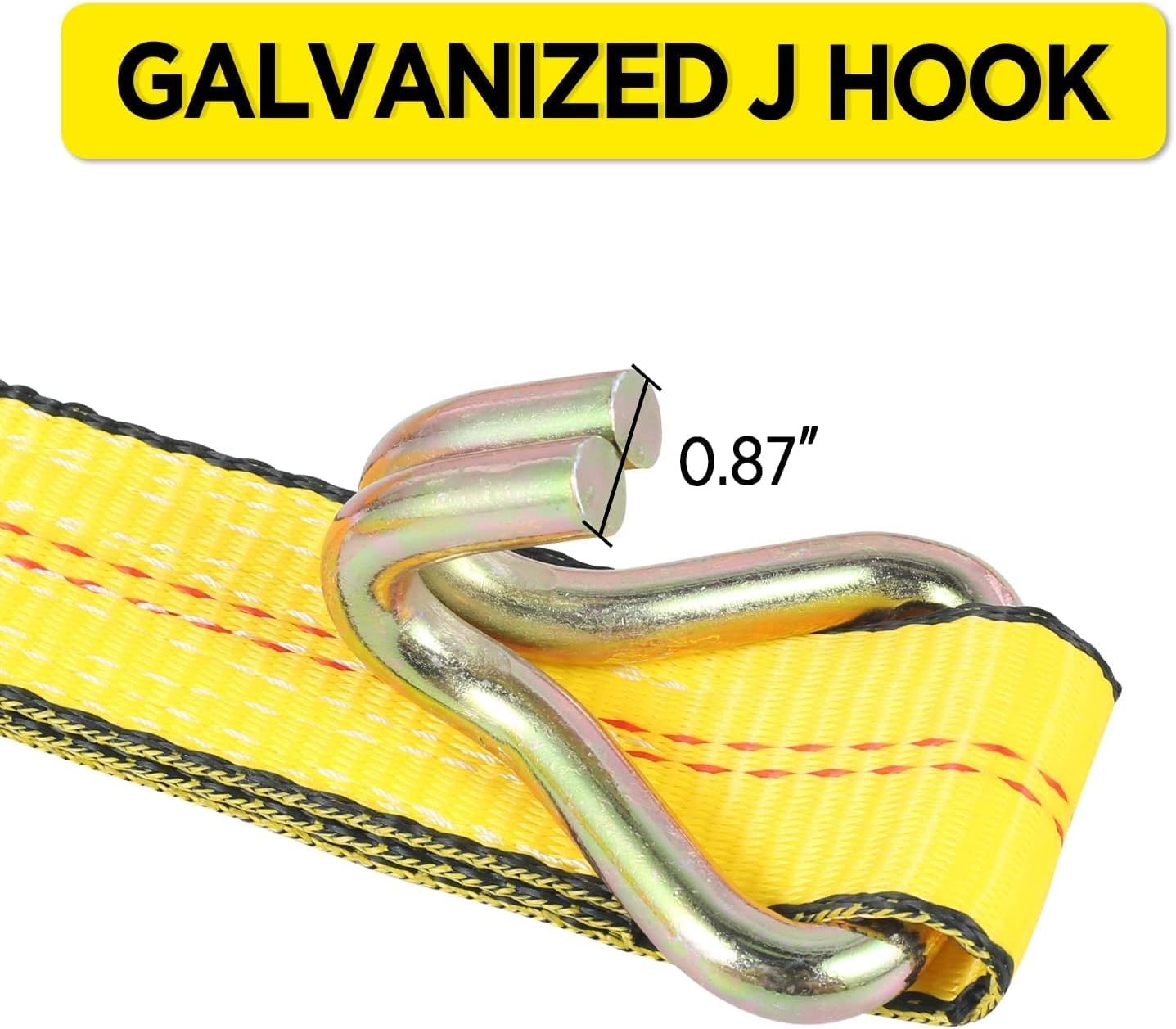 2″ x 10ft Vehicle Tie Down Kit 10000lbs with Ratchet Straps & Rubber Blocks