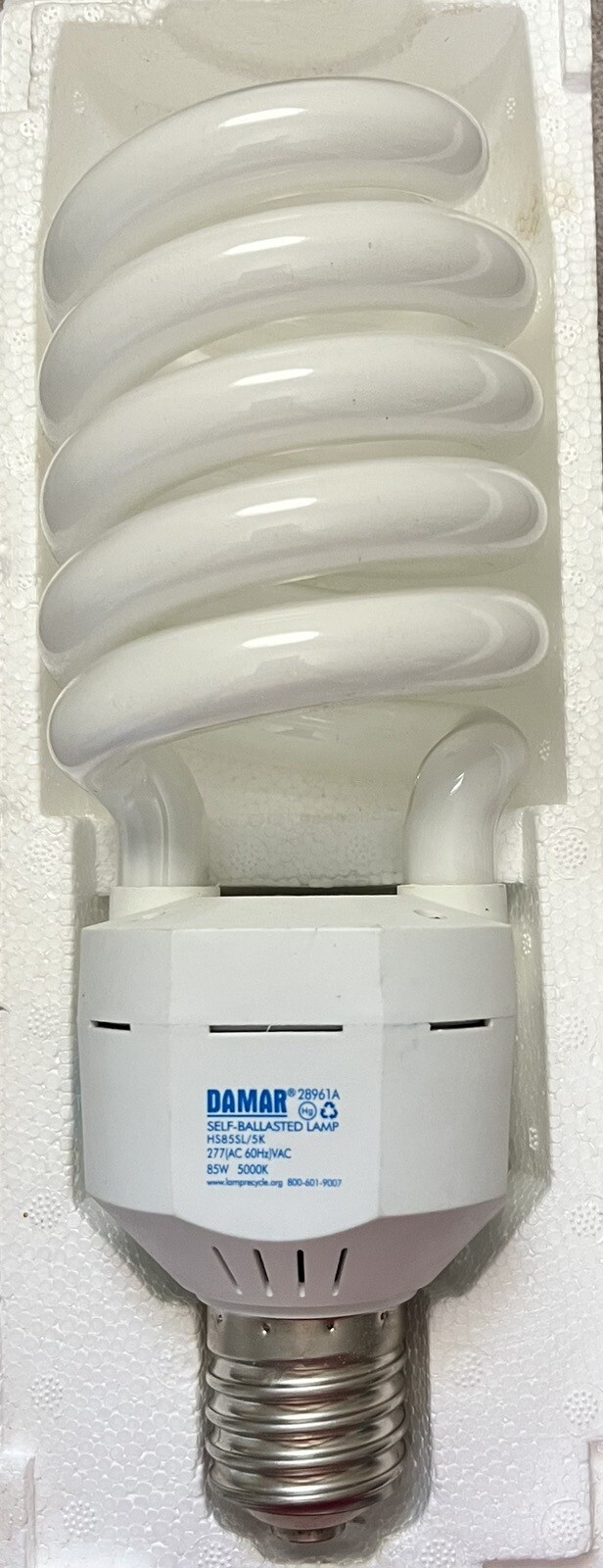 DUMAR FLORESCENT COIL SPRING LIGHT BULB 28961A 85W 277V 5000K