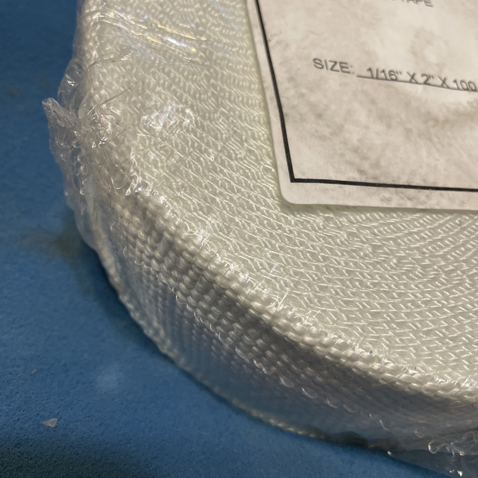 Industrial Grade Plain Fiberglass wolven Tape White 1/16″ x 2″ x 100 ft
