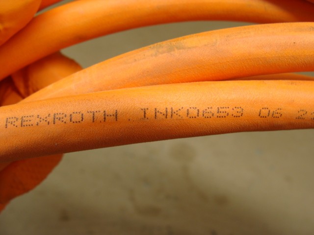 REXROTH SERVO MOTOR POWER CABLE RKL0019 INK0653 06 21 42/17 600V 15 FEET