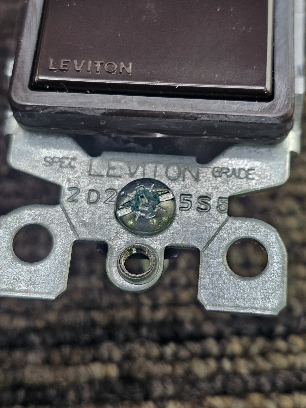 Leviton 5601-2: Brown Single Pole Rocker Light Switch 15A-120/277V AC