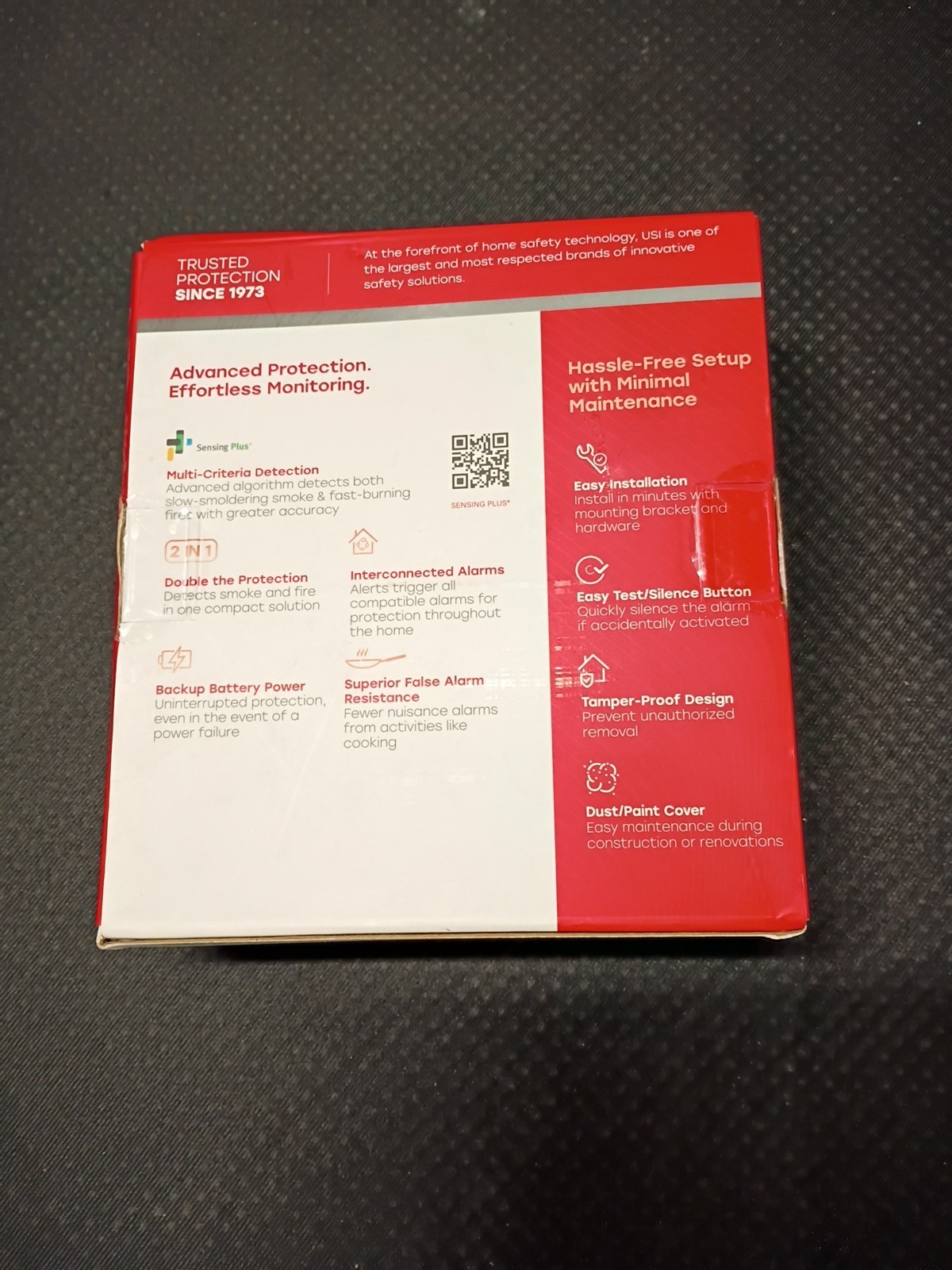 USI Hardwired and 1-Year Battery Backup Smoke Detector NO BATTERIES