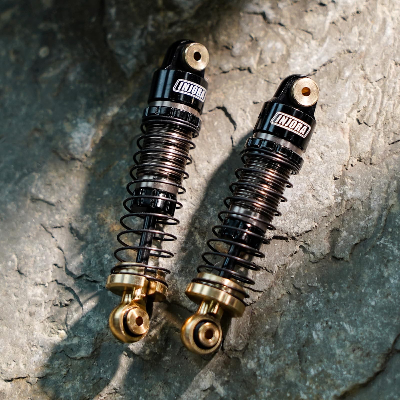40mm Big Bore Oil Shocks, 1/24 SCX24 FCX24M Upgrade, 4.3g, Aluminum, Brass