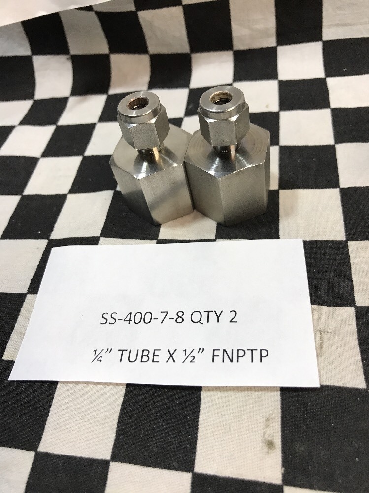 6x SWAGELOK FEMALE CONNECTOR SS-400-7-8 & SS-400-7-6 & SS-600-7-4, #1549E7
