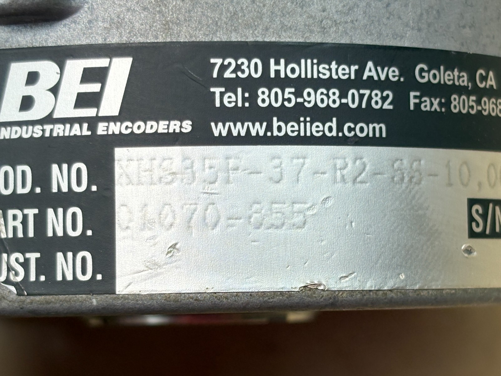 BEI XHS35F-37-R2-SS-10,000-T2-ABZC-28V/V-SM18 Encoder