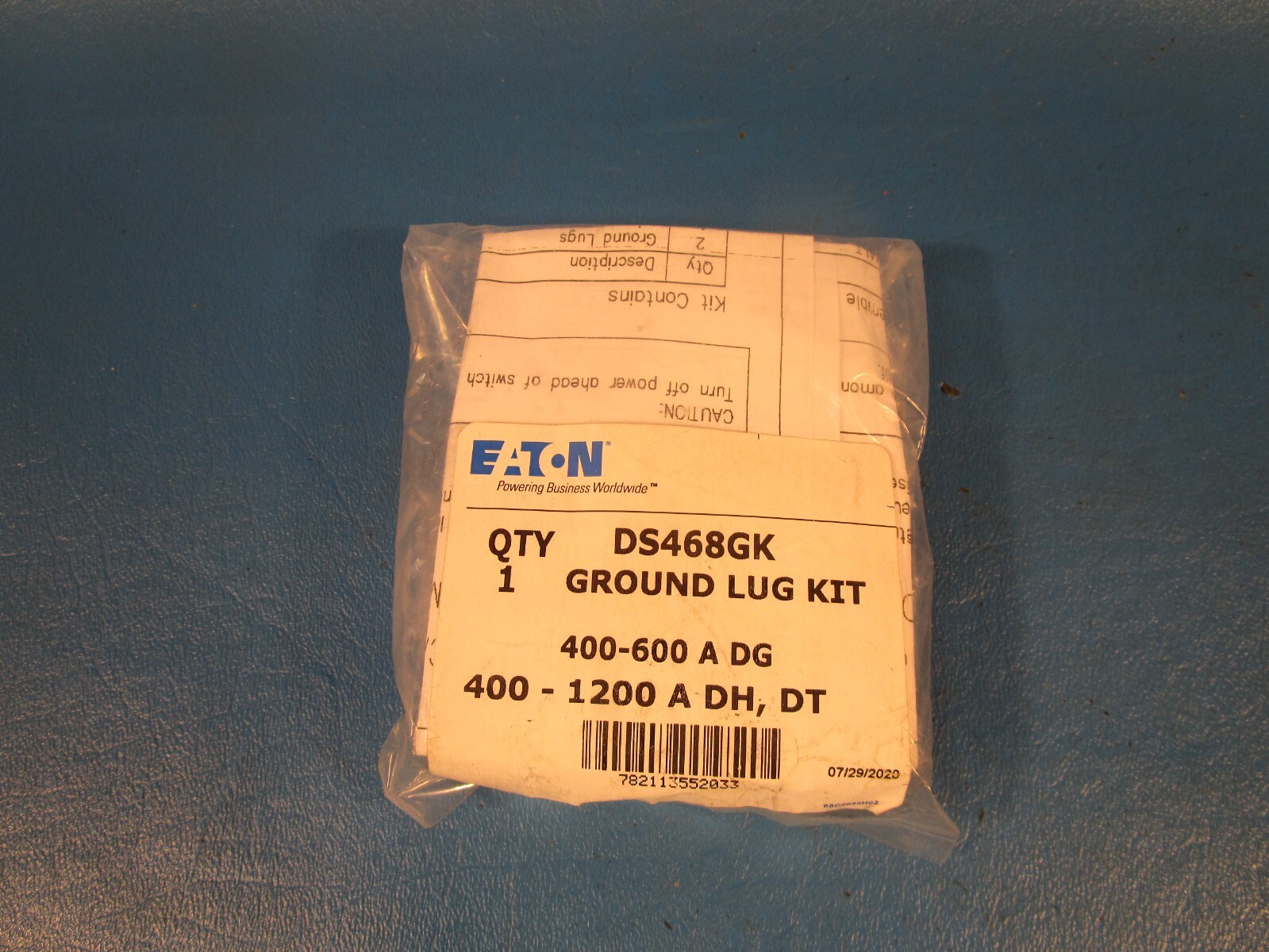 Eaton DS468GK, Ground Lug Kit, 400-600A LA-225, 6-250 MCM, AL9CU