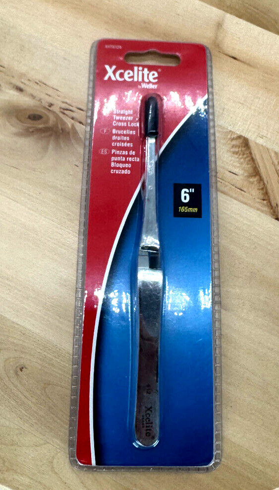 NEW Xcelite XHT612N 6 in. Tweezers WELLER CROSS LOCK STRAIGHT