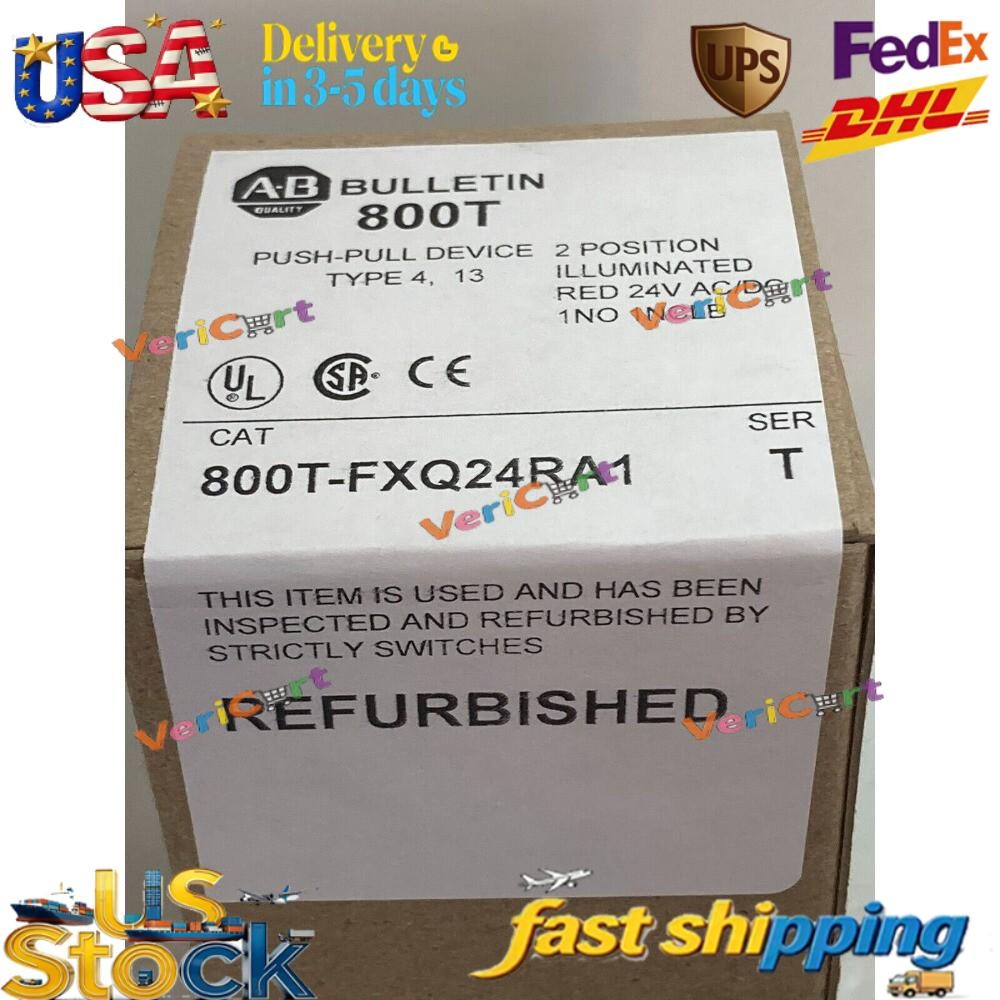 ALLEN BRADLEY 800T-FXQ24RA1 PH PULL 2 POSITION ILL RED 24VAC/DC US Free Tax