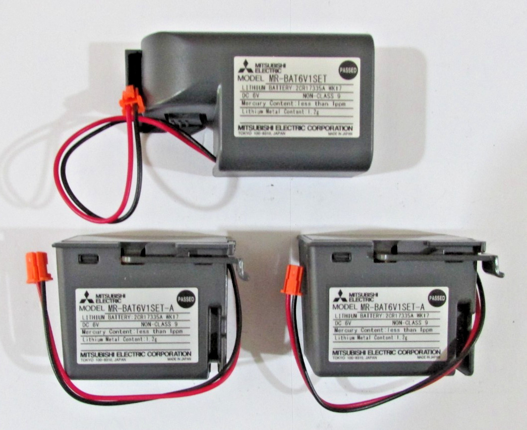 Mitsubichi MR-BAT6V1SET-A with MR-BAT6V1SET Lot of 3