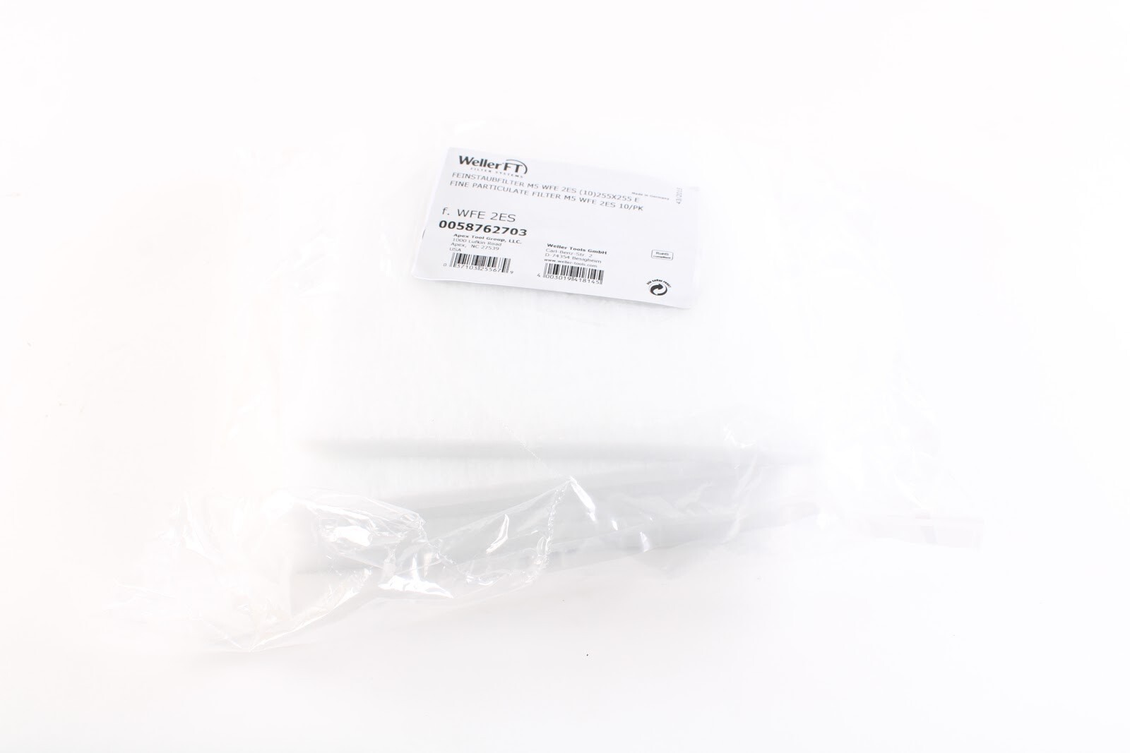 Weller Filter Systems WFE 2ES Fine Dust Filter (6 Pack) 0058762703 -New-Open Box