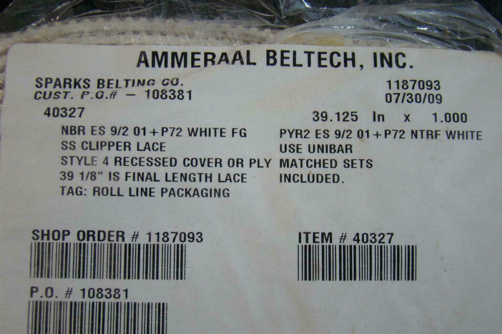 Ammeraal Beltech Inc. 12 Belts 40327 39.125″ x 1″