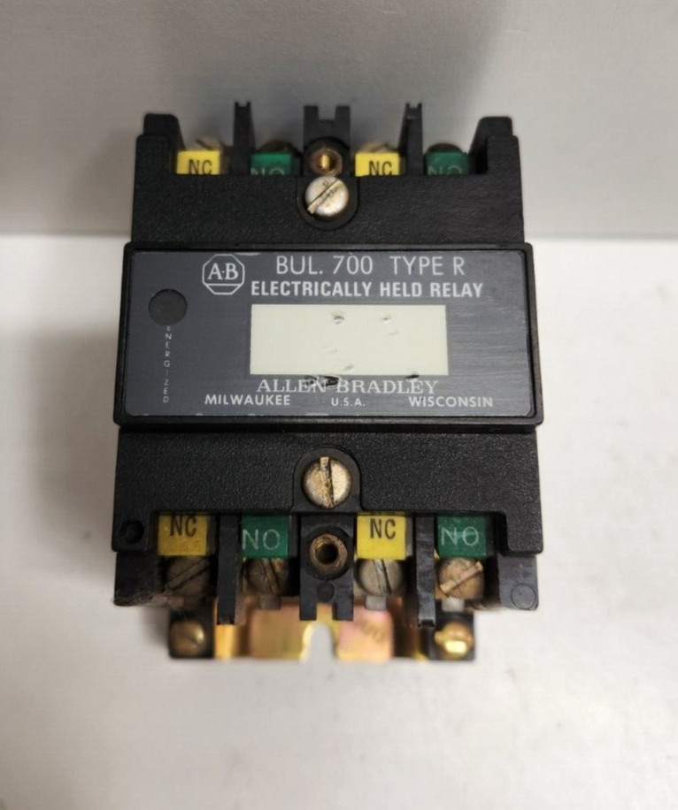 GUARANTEED! ALLEN-BRADLEY SER.B 120V COIL ELECTRICALLY HELD RELAY 700-R040A1