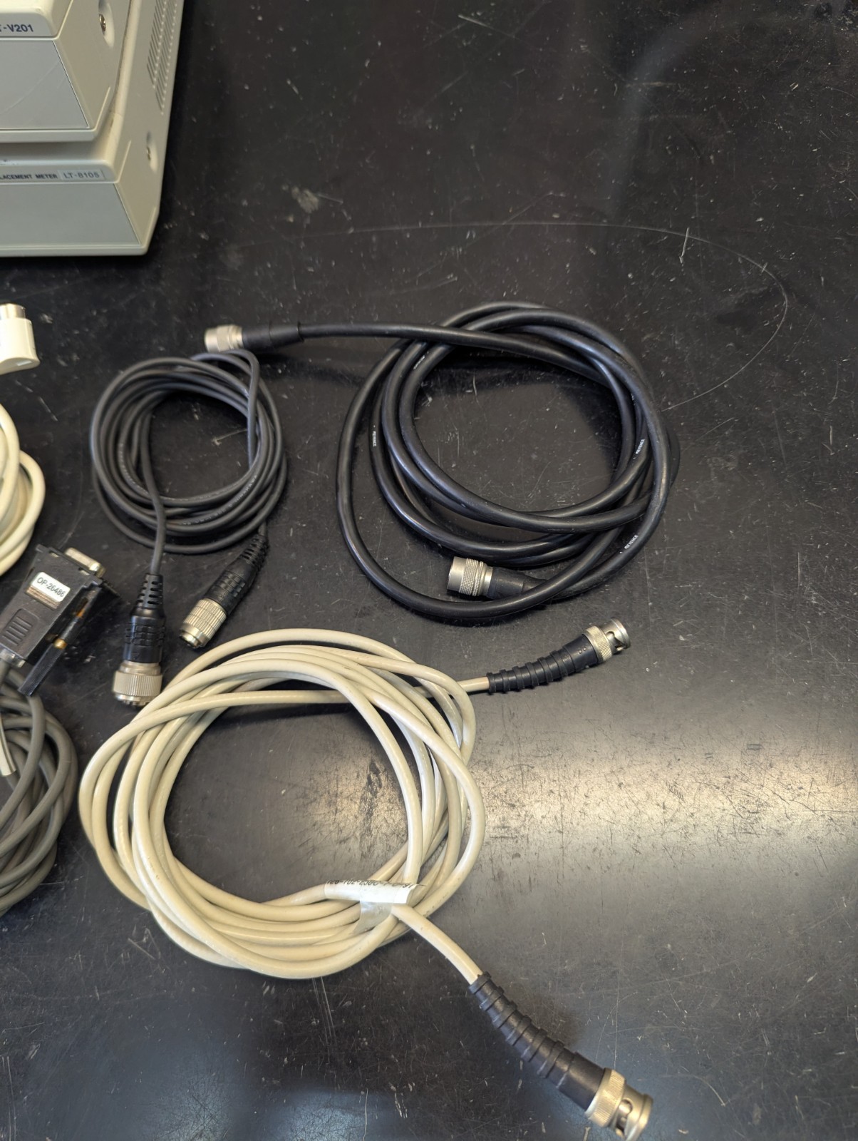 Keyence LT-8010 Laser Displacement Sensor with LT-8105 Meter & LT-V201