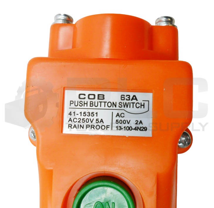 NEW COB 63A HOIST PUSHBUTTON SWITCH 250-500VAC 5/2A 41-15351 *READ*