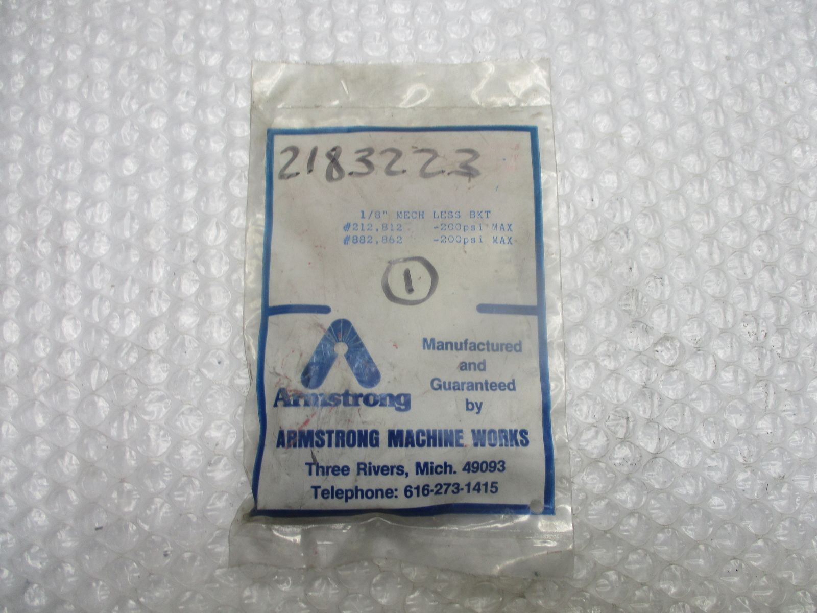 ARMSTRONG 1/8″ MECH LESS BKT KIT NSMP