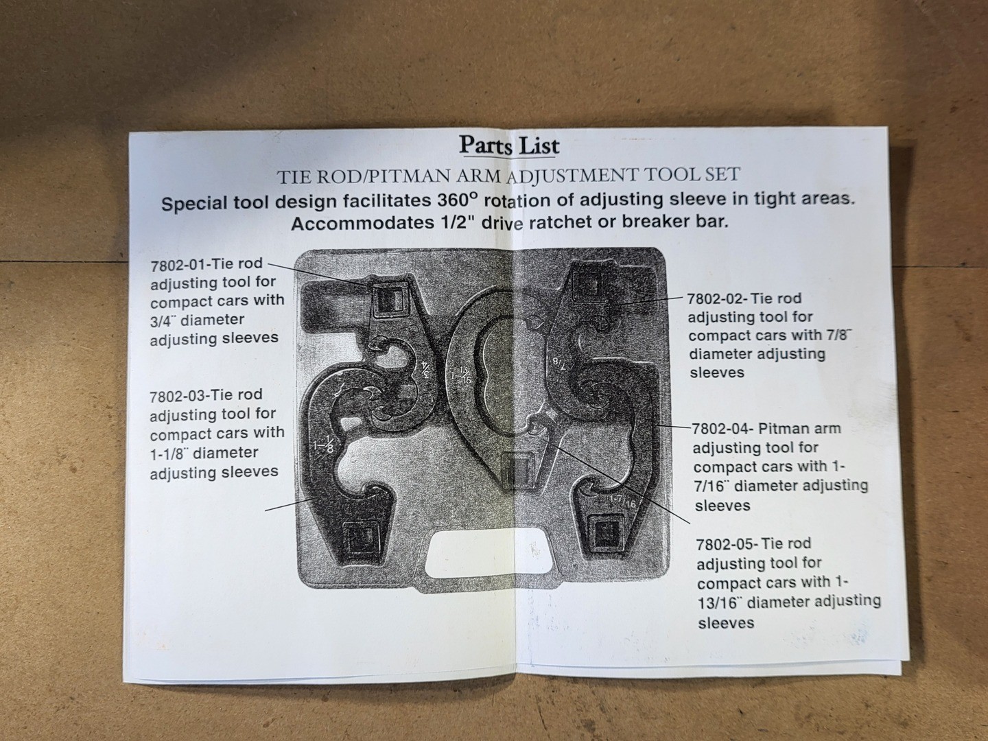 SURPLUS NEW ASTRO-PNEUMATIC 7802 Tie Rod/Pitman Arm Adjusting Tool Set – Parts