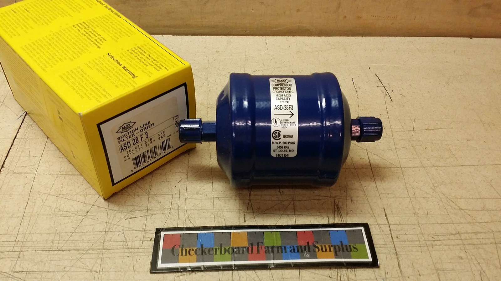 NOS Alco Controls Suction Line Filter Drier ASD-28F3 KH45LD010 3/8″ Flare