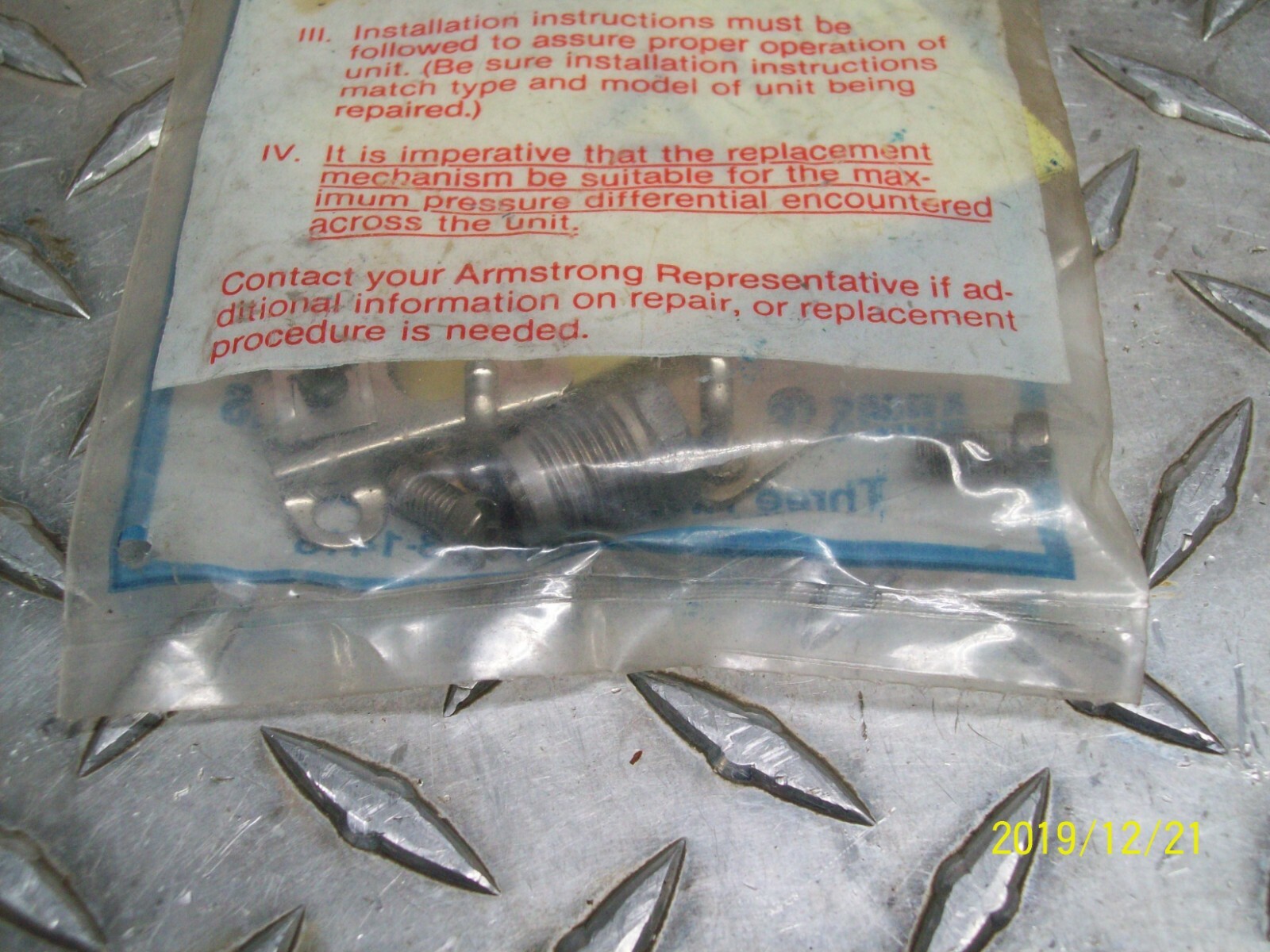 ARMSTRONG B1669-3 MECHANICAL REPAIR KIT