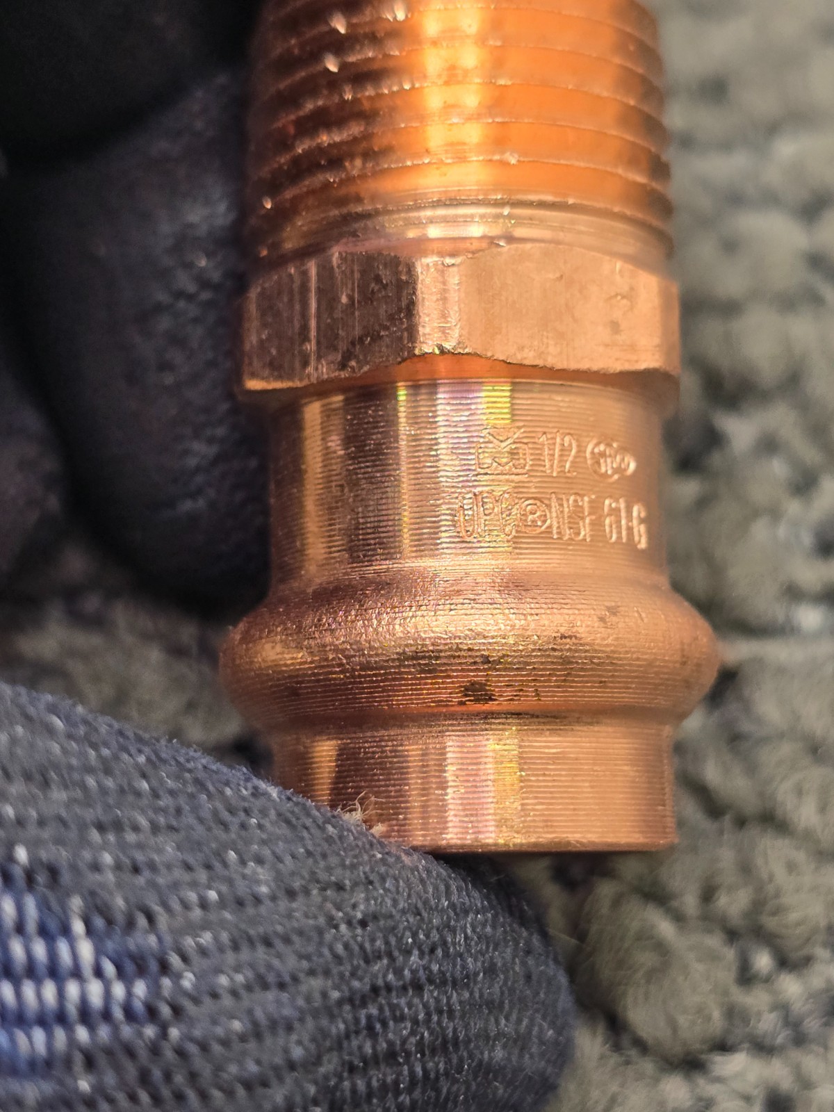 (QTY 10) Mueller PF 01131 Copper Male Press Adapter Fittings 1/2″ Press x MPT