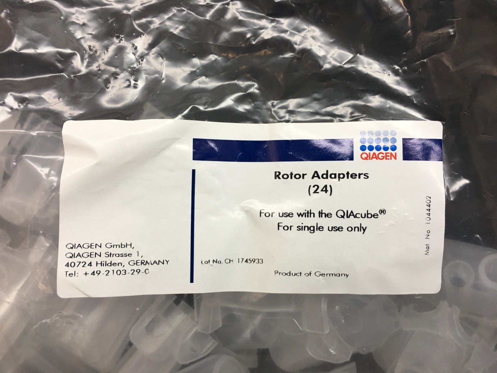 Qiagen Mat No 1044402 Rotor Adapters 24 Lot 2 Bags
