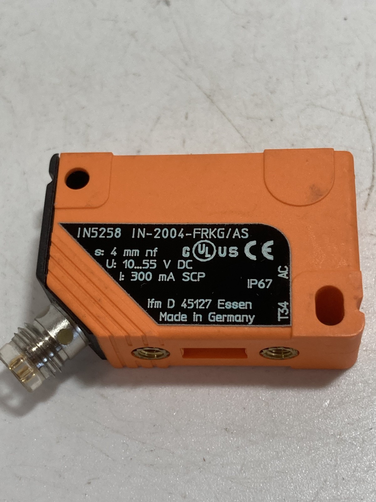 IFM IN-2004-FRKG/AS IN5258 INDUCTIVE SENSOR 4MM SENSING 10-55VDC 300MA NNB