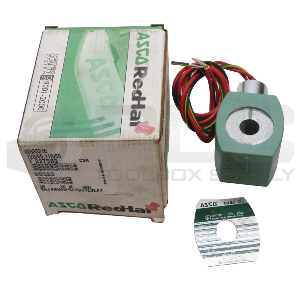 NEW ASCO RED HAT 8263G210 SOLENOID VALVE W/ MP-C-080 COIL 238610-132-D *READ*
